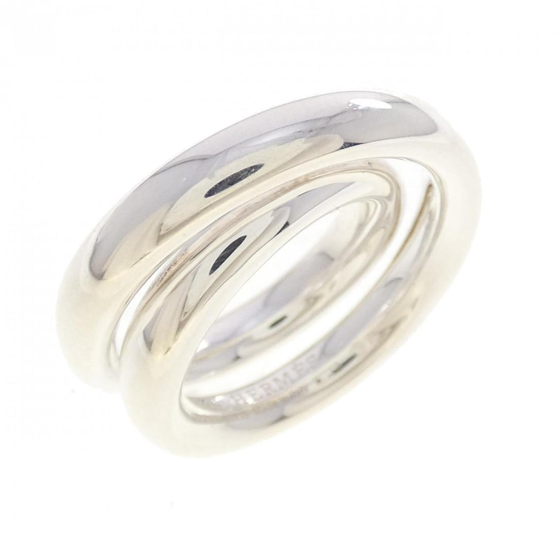 Hermes Vertige Ring: --- Catalog ---Category: SizeJP Size: 9.5US Size: 5Category: DesignType: Band ringGender: WomenMaterial: Silver 925Category: GeneralBrand: Hermes--- Item List ---Section: ConditionRanking: Rank A Used