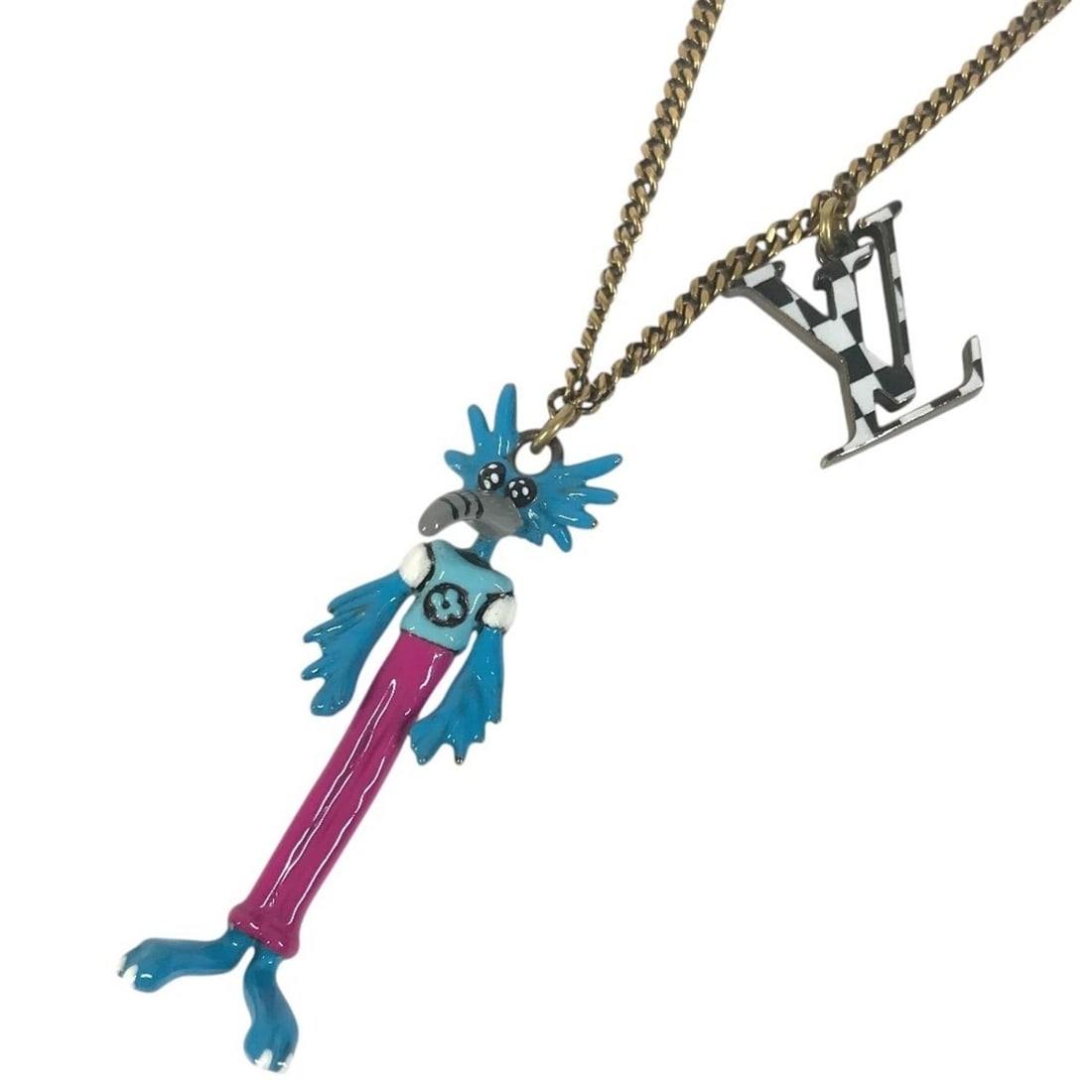 LOUIS VUITTON MP2928 Accessory Chain Necklace Pendant LV Animals Zoom-kun ZOOM Dragon Metal Men's: --- Catalog ---Category: SizeNeck Circumference: 65.5 cm / 25.78''Category: DesignColor: Multi-colorGender: Men,WomenMaterial: MetalNecklace Type: NecklaceCategory: GeneralMPN: MP2928Brand: Louis