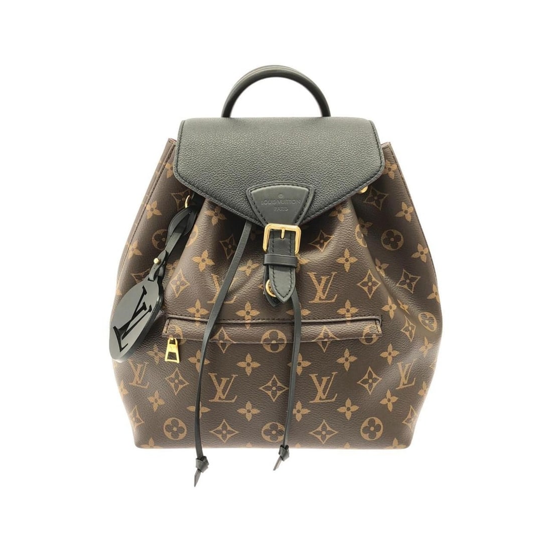 Louis Vuitton Monogram Montsouris PM M45515 Backpack: --- Catalog ---Category: SizeSize (HxWxD): 26.5cm x 22.5cm x 15cm / 10.43'' x 8.85'' x 5.9''Category: DesignType: BackpackColor: Black, MarronGender: Men,WomenMaterial: Coated canvas , Leather Hardwar