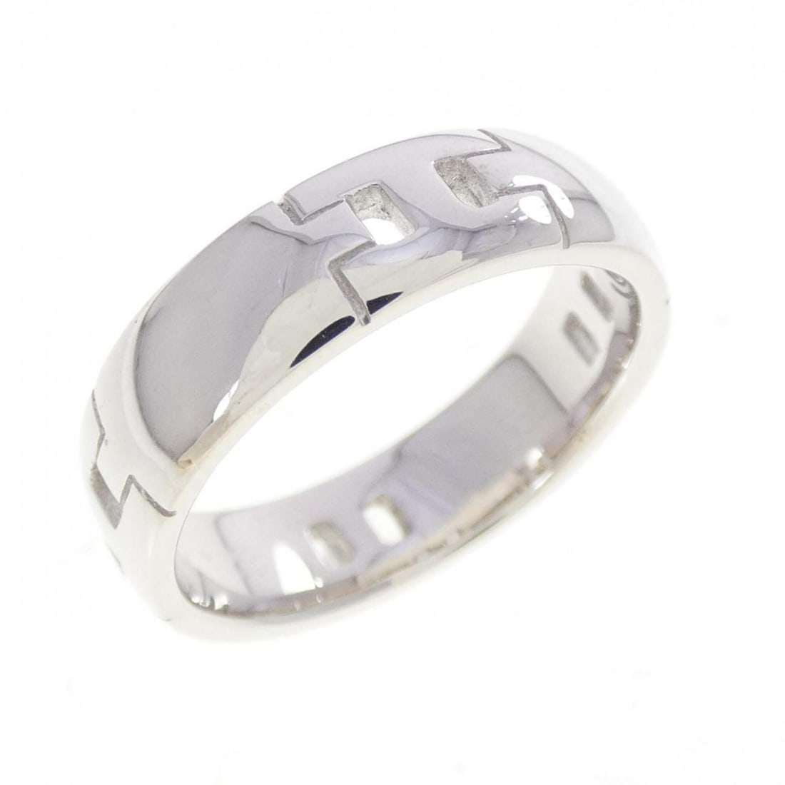 Hermes Hercules Petite Model Ring: --- Catalog ---Category: SizeJP Size: 13US Size: 6.5Category: DesignColor: SilverGender: WomenMaterial: White goldCategory: GeneralBrand: Hermes--- Item List ---Section: ConditionRanking: Rank A Used 
