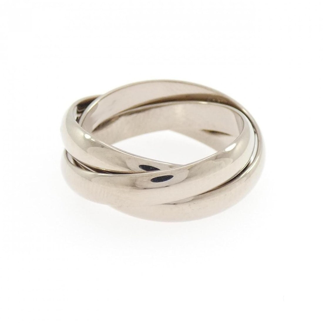 Cartier Trinity Ring: --- Catalog ---Category: SizeUS Size: 6.5Brand Size: 52Category: DesignType: Band ringGender: WomenMaterial: White gold (18K)Category: GeneralBrand: Cartier--- Item List ---Section: ConditionRanking:
