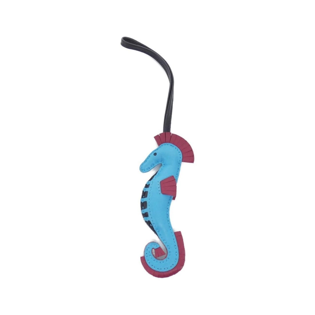 Hermes Hippo 084738CA Accessory Bag Charm: --- Catalog ---Category: SizeSize (HxWxD): 120.00mm x 50.00mm / 4.72'' x 1.97''Category: DesignType: Handbag charmColor: Black, BlueGender: Women,MenMaterial: Agneau MiloCategory: GeneralMPN: 084738CA