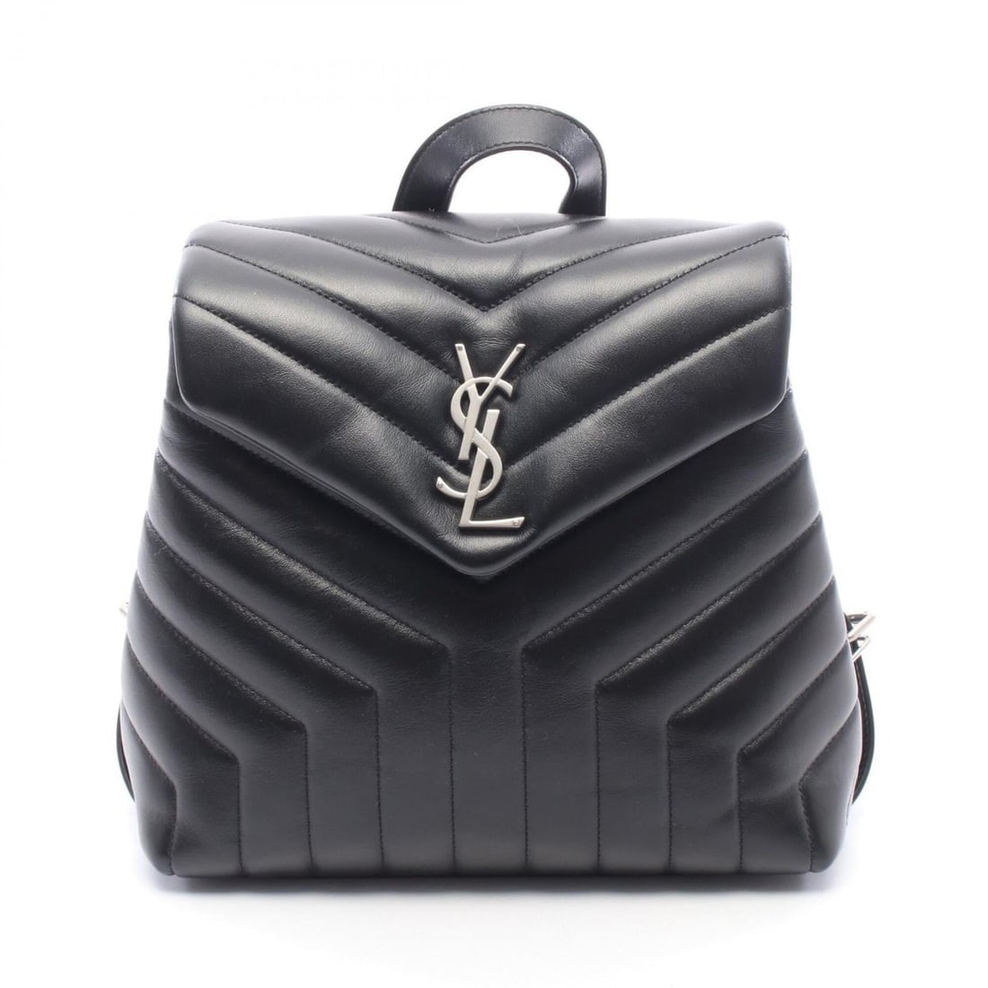 Yves Saint Laurent Saint Laurent Paris Loulou Backpack/Handbag, Leather, Women's, Black, 487220: --- Catalog ---Category: SizeSize (HxWxD): 21cm x 23cm x 10cm / 8.26'' x 9.05'' x 3.93''Category: DesignType: Backpack, HandbagColor: BlackGender: WomenMaterial: Leather Category: GeneralMPN: 487220Br
