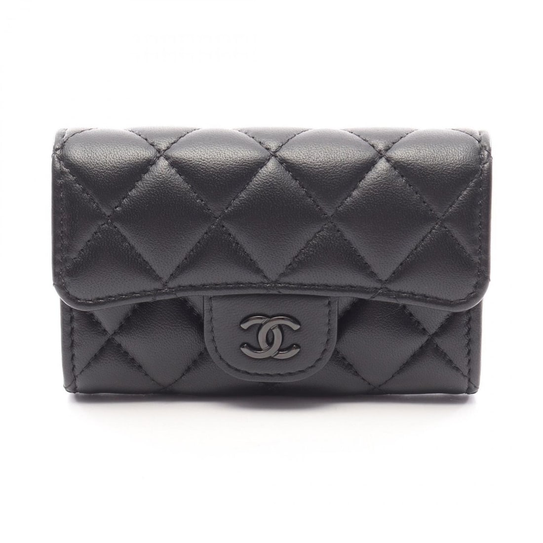 Chanel Classic Flap Matelassé Business Card Holder/Card Case, Lambskin Leather, Women's, Black: --- Catalog ---Category: DesignType: Business card caseColor: BlackGender: WomenCategory: GeneralMPN: AP0214Brand: ChanelCategory: Physical PropertiesSize (HxWxD): 7.5cm x 11cm x 2cm / 2.95'' x 4.33''