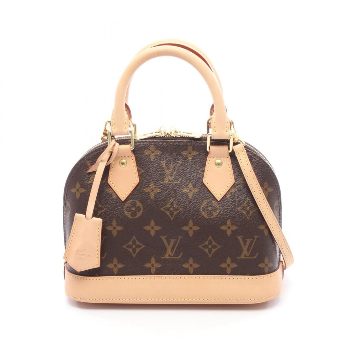 Louis Vuitton Alma BB 2-Way Handbag, Coated Canvas and Leather, Monogram Pattern, Women's, Brown,: --- Catalog ---Category: SizeSize (HxWxD): 17cm x 23cm x 11cm / 6.69'' x 9.05'' x 4.33''Category: DesignType: HandbagColor: BrownGender: WomenMaterial: Coated canvas , Leather Category: GeneralMPN: M5