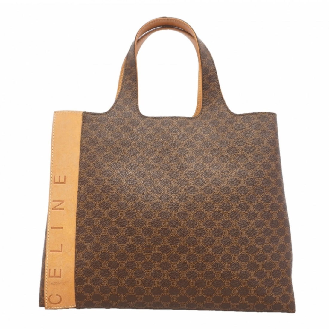Celine Macadam Brown Handbag for Women: --- Catalog ---Category: SizeSize (HxWxD): 24cm x 30cm x 6.5cm / 9.44'' x 11.81'' x 2.55''Category: DesignType: HandbagColor: BrownGender: WomenMaterial: PVC Hardware Color: GoldCategory: GeneralBrand