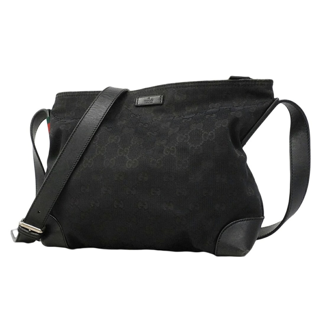 Gucci GG Canvas Sherry Line Shoulder Bag 337598 Black Women's: --- Catalog ---Category: SizeSize (HxWxD): 24cm x 27cm x 10cm / 9.44'' x 10.62'' x 3.93''Category: DesignType: Shoulder bagColor: BlackGender: WomenMaterial: Canvas Hardware Color: SilverCategory: Gen