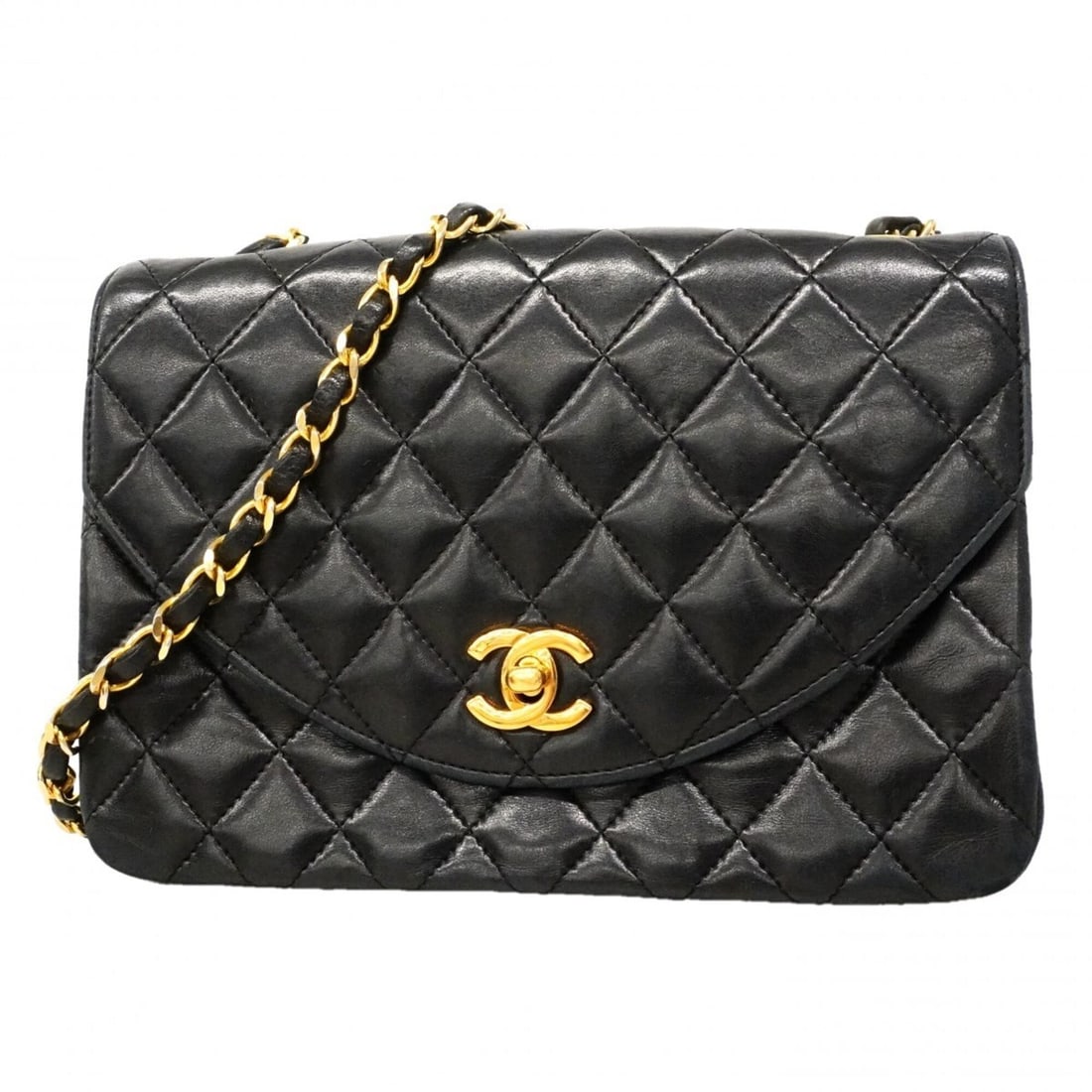 Chanel Matelassé Chain Shoulder Bag, Lambskin, Black, Women's: --- Catalog ---Category: SizeSize (HxWxD): 17cm x 22.5cm x 7cm / 6.69'' x 8.85'' x 2.75''Category: DesignType: Shoulder bagColor: BlackGender: WomenMaterial: Leather Hardware Color: GoldLeather/Fur Ty