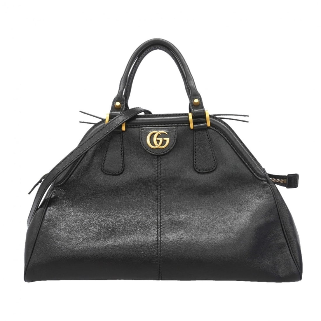 Gucci Liber handbag, 516459, leather, black, women's.: --- Catalog ---Category: SizeSize (HxWxD): 27.5cm x 40cm x 10cm / 10.82'' x 15.74'' x 3.93''Category: DesignType: HandbagColor: BlackGender: WomenMaterial: Leather Hardware Color: GoldCategory: Genera