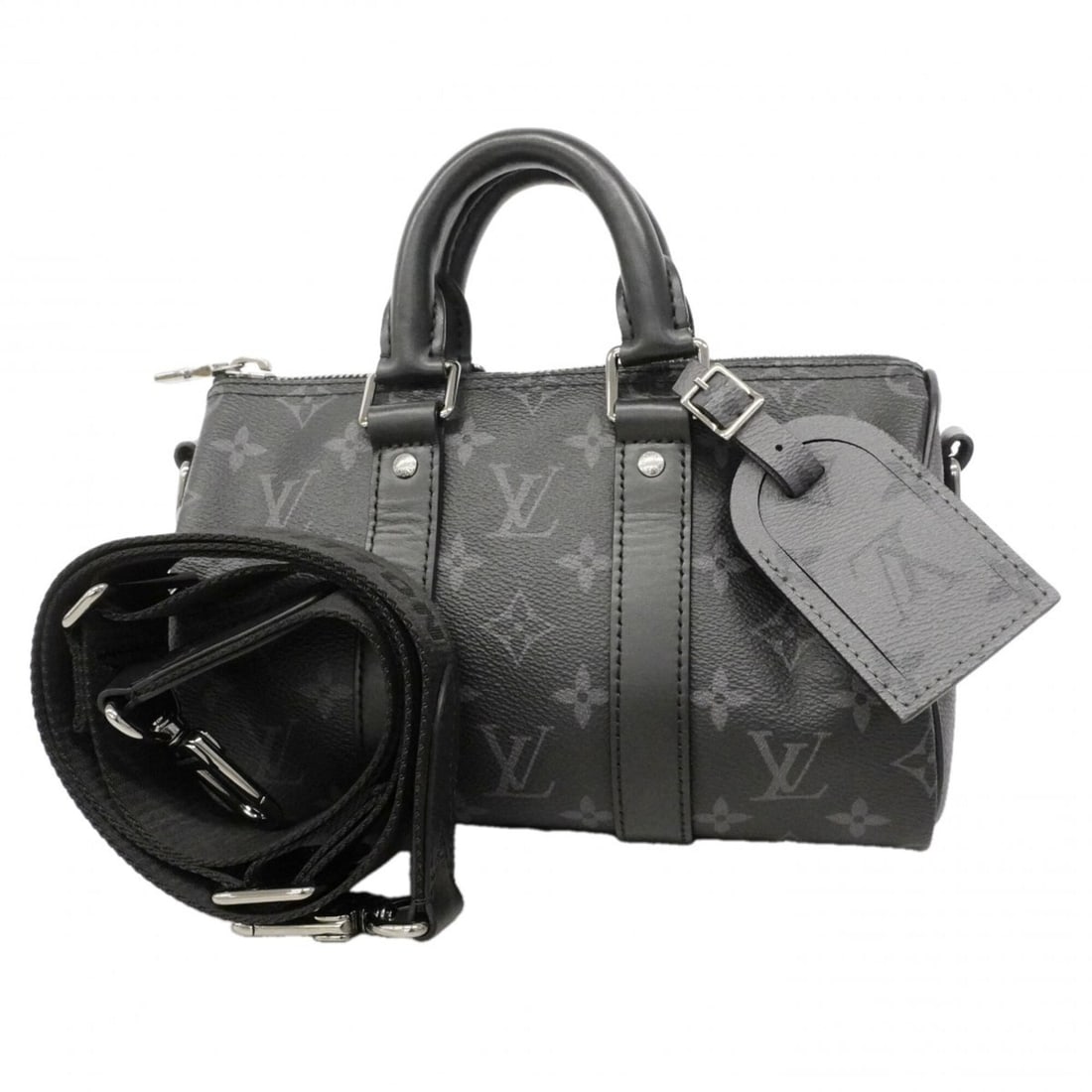 Louis Vuitton Monogram Eclipse Reverse Keepall Bandoulière 25 Handbag M46271 Black Gray 2-way bag: --- Catalog ---Category: SizeSize (HxWxD): 15cm x 25cm x 11cm / 5.9'' x 9.84'' x 4.33''Category: DesignType: HandbagColor: Black, GrayGender: MenCategory: GeneralMPN: M46271Brand: Louis Vuitton--- Ite