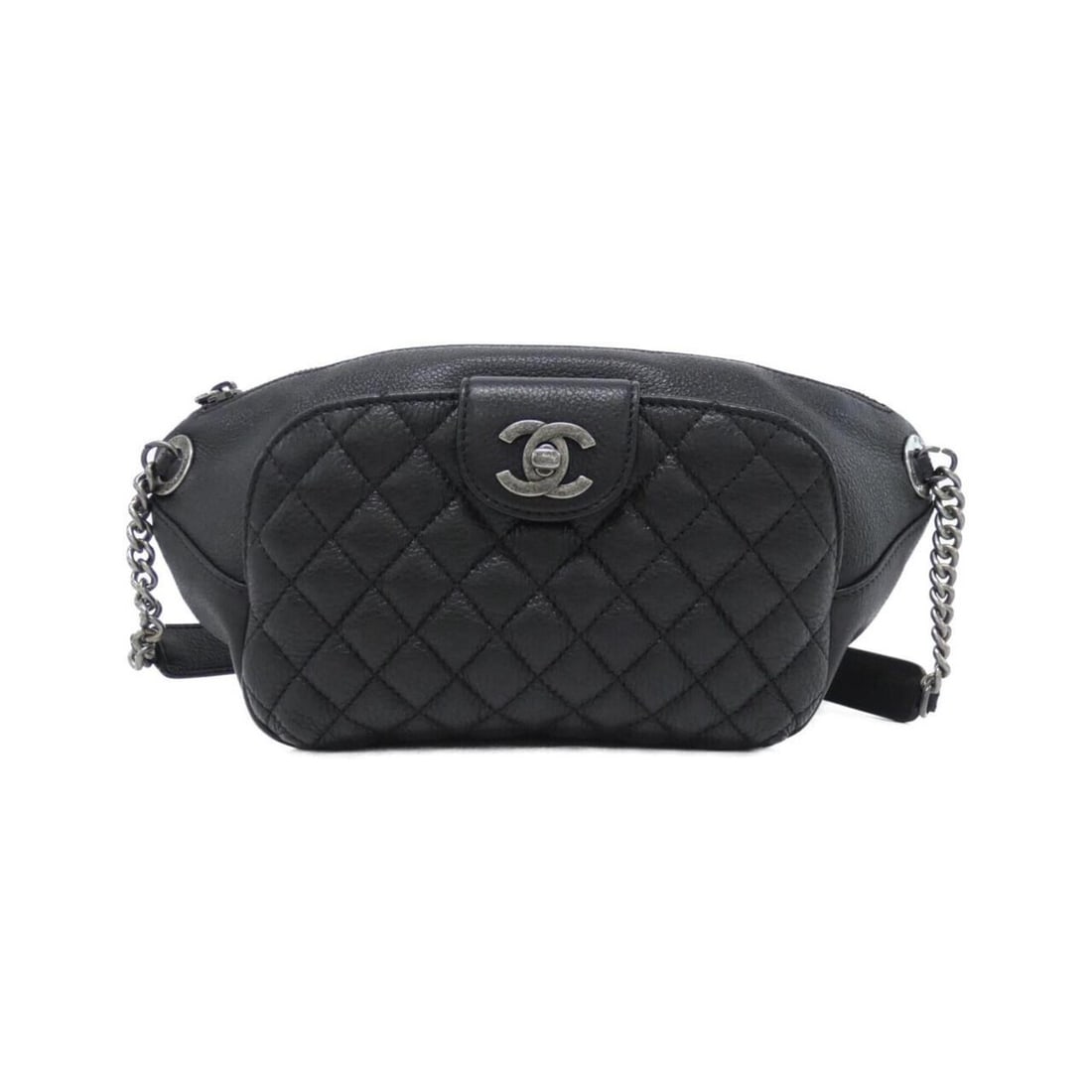 Chanel 98511 Waist Bag: --- Catalog ---Category: SizeSize (HxWxD): 16cm x 20cm x 5cm / 6.29'' x 7.87'' x 1.96''Category: DesignType: Fanny packColor: BlackGender: Men,WomenMaterial: Leather Leather/Fur Type:
