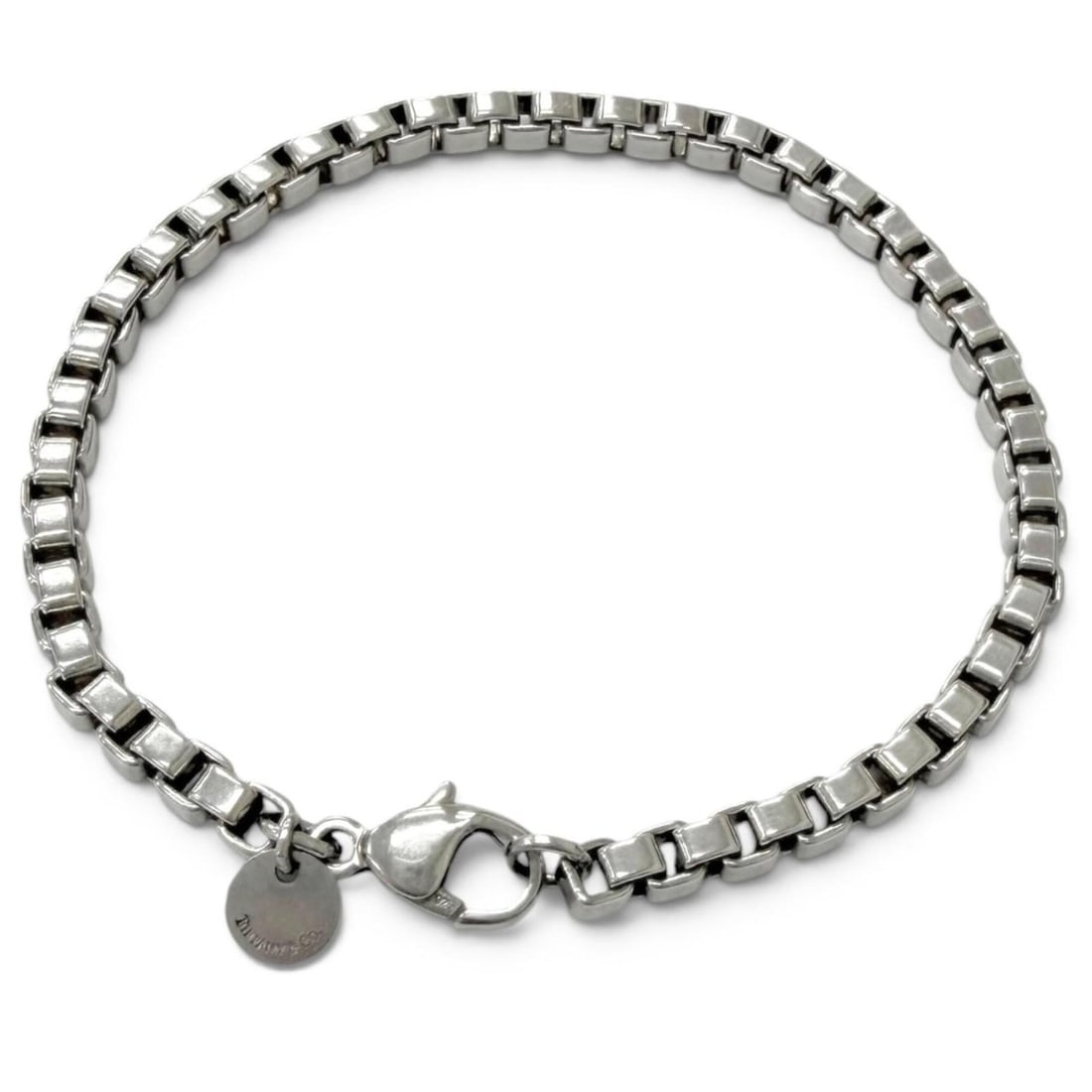 TIFFANY&Co. Tiffany Venetian SV925 Chain Bracelet, Silver, Weight 15.73g, Suitable for both men and: --- Catalog ---Category: SizeLength: 18cm / 7.08''Category: DesignType: Charm braceletColor: SilverGender: Men,WomenMaterial: Silver 925Category: GeneralBrand: Tiffany--- Item List ---Section: Conditi