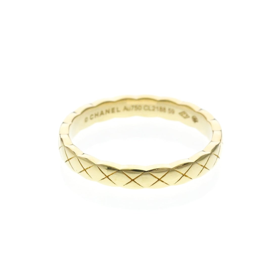 Chanel Coco Crush Ring Mini Model Yellow Gold (18K) Fashion No Stone Band Ring Gold: --- Catalog ---Category: SizeWidth: 3.2mm / 0.13''Weight: 4.3g / 0.15oz.JP Size: 19US Size: 8 3/4Brand Size: 59Category: DesignType: Band ringColor: GoldMetal: GoldStone: No StoneStyle: FashionGender: