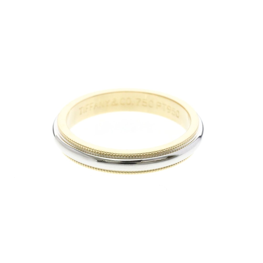 Tiffany Milgrain Band Ring Yellow Gold (18K),Platinum Fashion No Stone Band Ring Gold,Silver: --- Catalog ---Category: SizeWidth: 3.6mm / 0.14''Weight: 6g / 0.21oz.JP Size: 15US Size: 7-7.5Category: DesignType: Band ringColor: Gold, SilverMetal: Gold, PlatinumStone: No StoneStyle: FashionGende