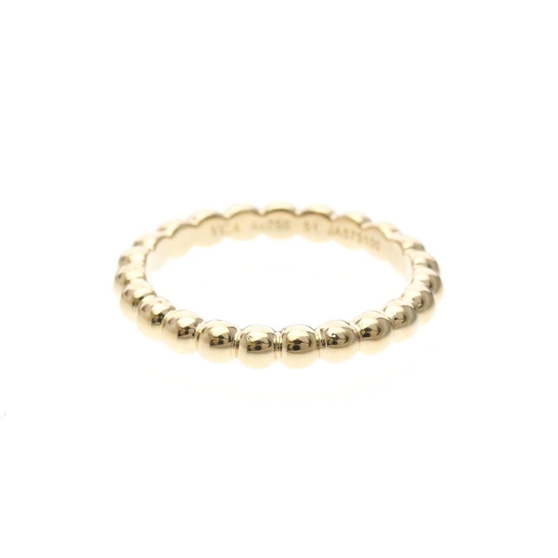 Van Cleef & Arpels Perle Ring Medium Model Pink Gold (18K) Fashion No Stone Band Ring Pink Gold: --- Catalog ---Category: SizeWidth: 2.5mm / 0.1''Weight: 3.3g / 0.11oz.JP Size: 11US Size: 5 3/4Brand Size: 51Category: DesignType: Band ringColor: Pink goldMetal: GoldStone: No StoneStyle: FashionGen
