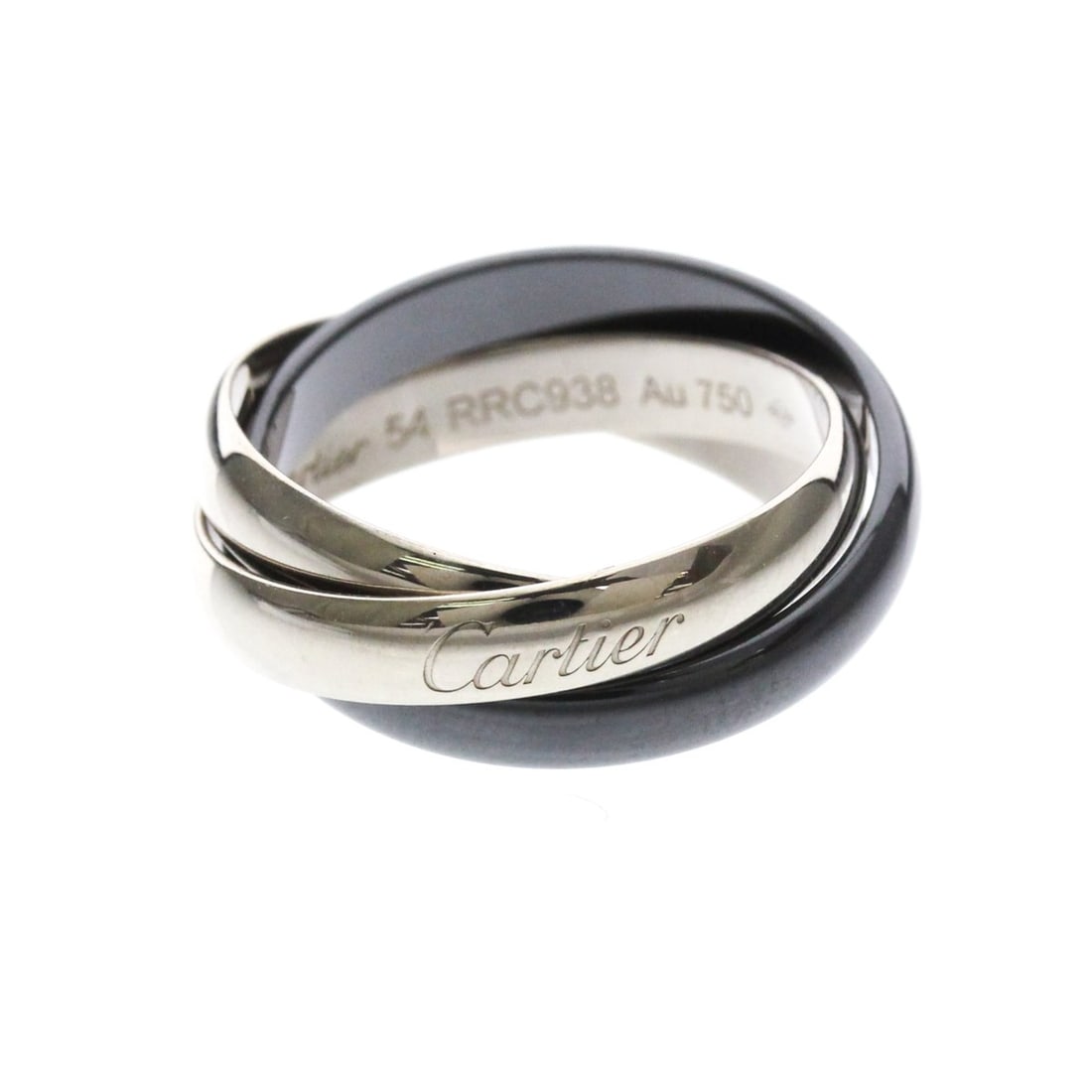 Cartier Trinity Ring White Gold (18K),Ceramic Fashion No Stone Band Ring Silver: --- Catalog ---Category: SizeWidth: 3.5mm / 0.14''Weight: 7g / 0.24oz.JP Size: 14US Size: 6 3/4Brand Size: 54Category: DesignType: Band ringColor: SilverMetal: White GoldStone: No StoneStyle: FashionG