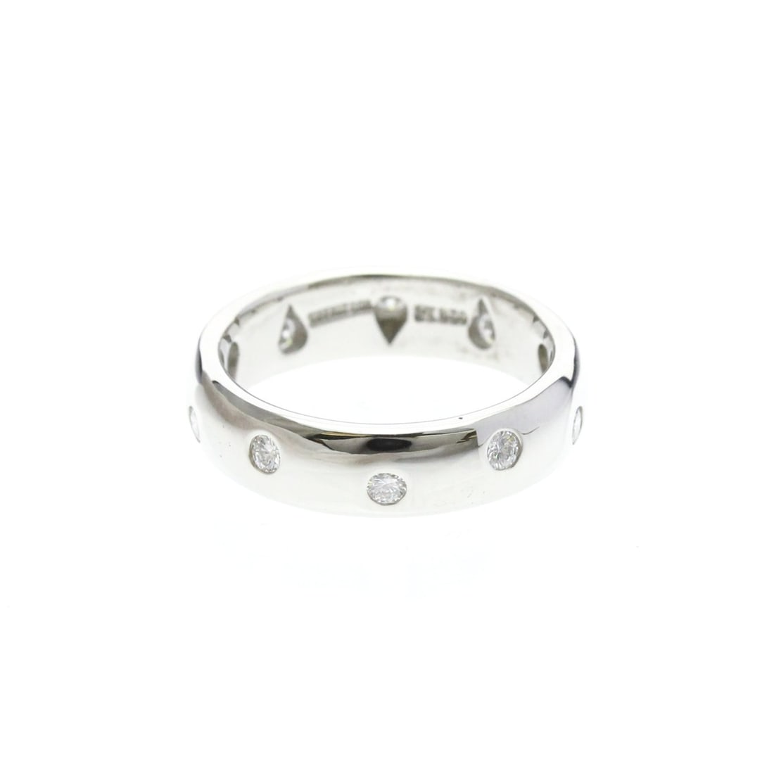 Tiffany Dots Diamond Ring Platinum Fashion Diamond Band Ring Silver (1 of 9)