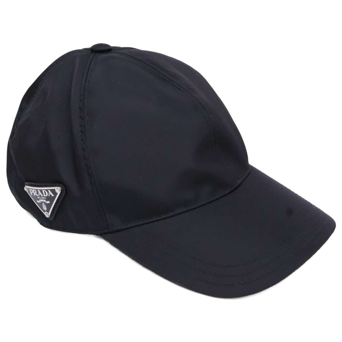 PRADA Triangle Plate Nylon Baseball Cap, Size L, Black, Men's: --- Catalog ---Category: DesignType: Baseball capColor: BlackGender: MenMaterial: Nylon Category: GeneralBrand: PradaCategory: MeasurementsCircumference: 56cm / 22.04''--- Item List ---Section: Condit