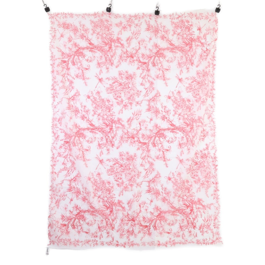 Christian Dior DIOR 22JOU331S903 Toile de Jouy Cotton Stole/Scarf, Red/White, Women's: --- Catalog ---Category: SizeSize (LxW): 1.58m x 1.2m / 62.2'' x 47.24''Category: DesignType: StoleColor: Red color, WhiteGender: WomenMaterial: Cotton Category: GeneralBrand: Christian Dior--- Item L