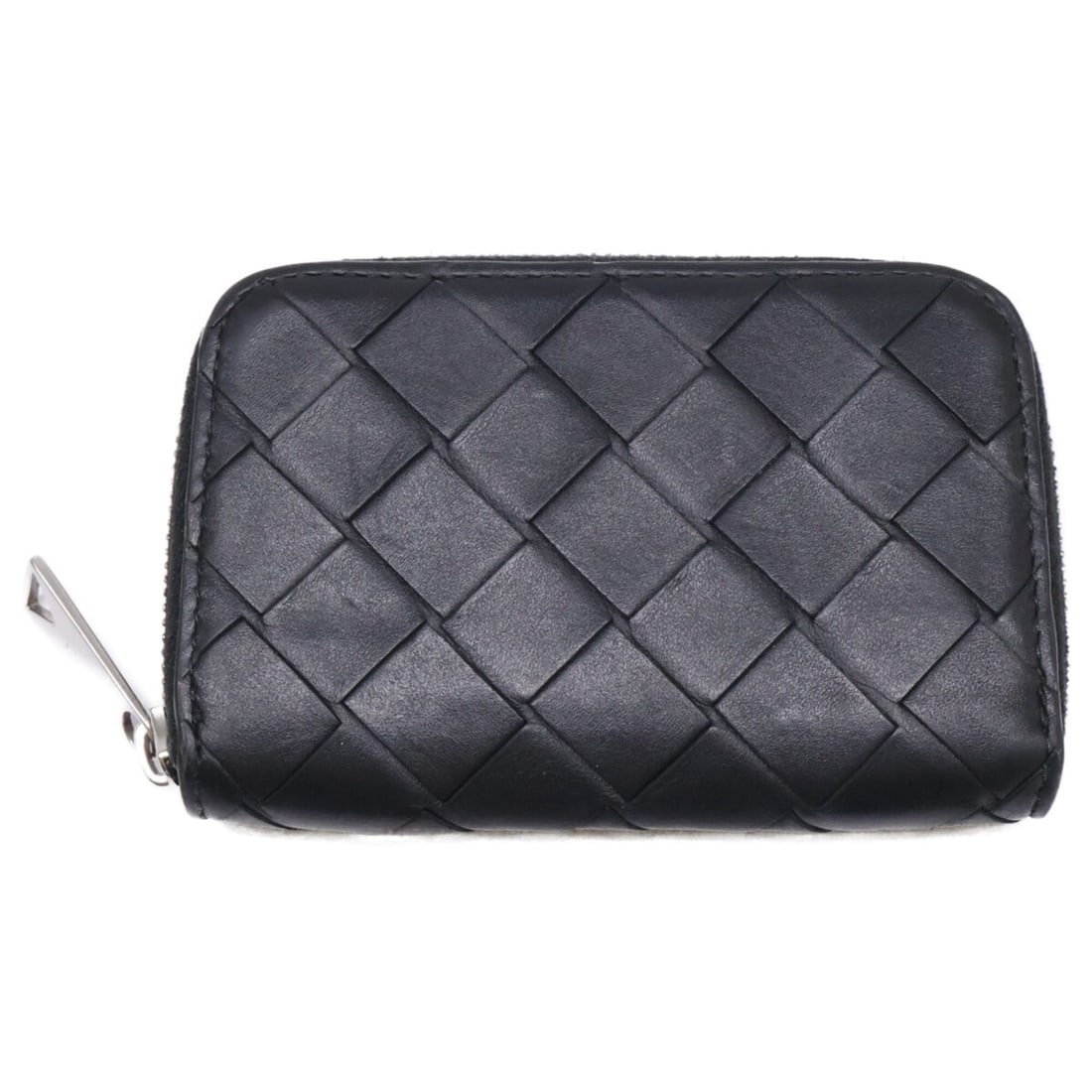 BOTTEGA VENETA Intrecciato Leather Round Zip Wallet/Coin Case, Black, Men's: --- Catalog ---Category: SizeSize (HxWxD): 7cm x 10.5cm x 1.5cm / 2.75'' x 4.13'' x 0.59''Category: DesignType: Long wallet (bi-fold)Color: BlackGender: MenMaterial: Leather Category: GeneralBrand: Bo