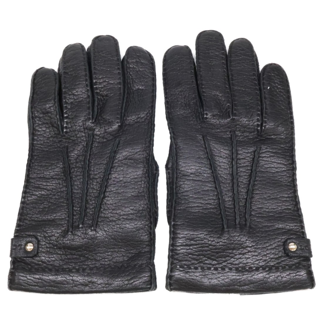 LOEWE Leather Gloves, Size 8 1/2, Black, Men's (1 of 10)