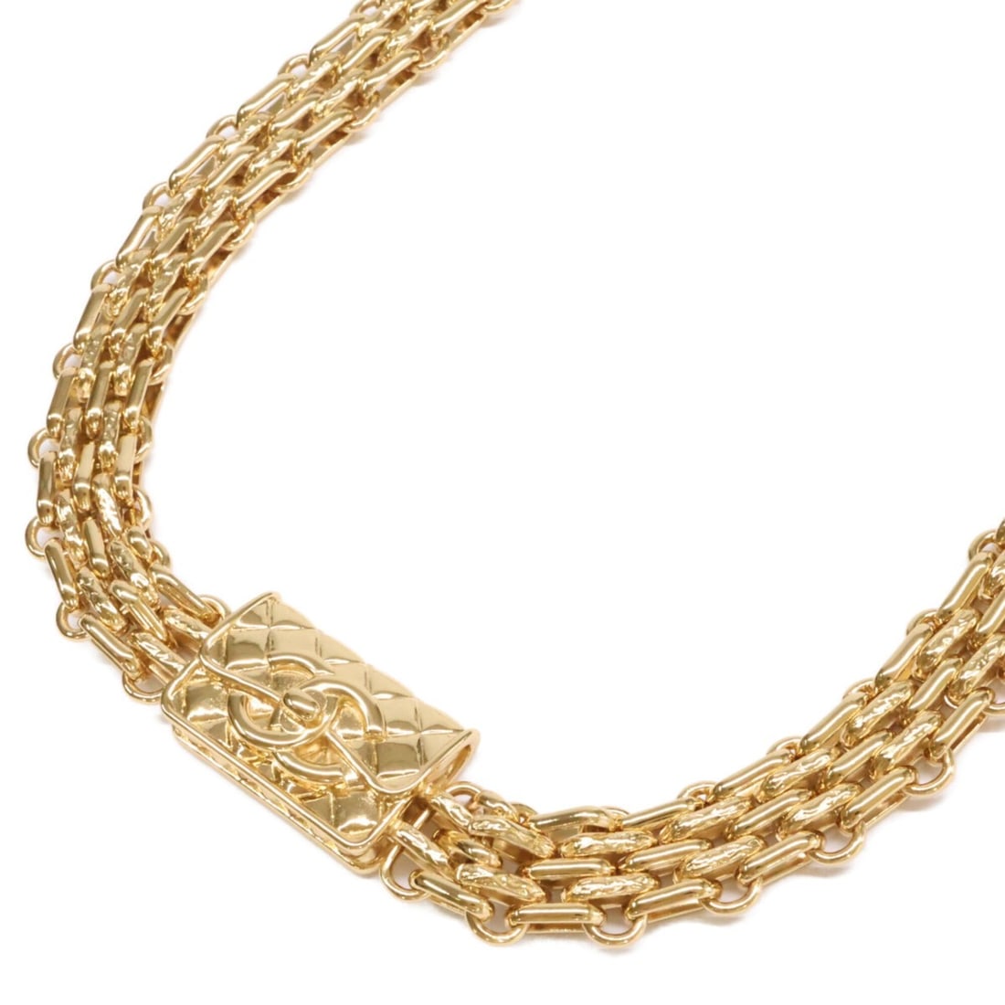 CHANEL (Chanel) Excellent Condition ABB839 B23K Matelassé Bag Motif Coco Mark Chain Necklace Gold: --- Catalog ---Category: SizePendant Size: 20mm x 30mm / 0.78'' x 1.18''Neck Circumference: 78 cm / 30.7''Category: DesignColor: GoldGender: WomenMaterial: Gold platingNecklace Type: NecklaceCategory: