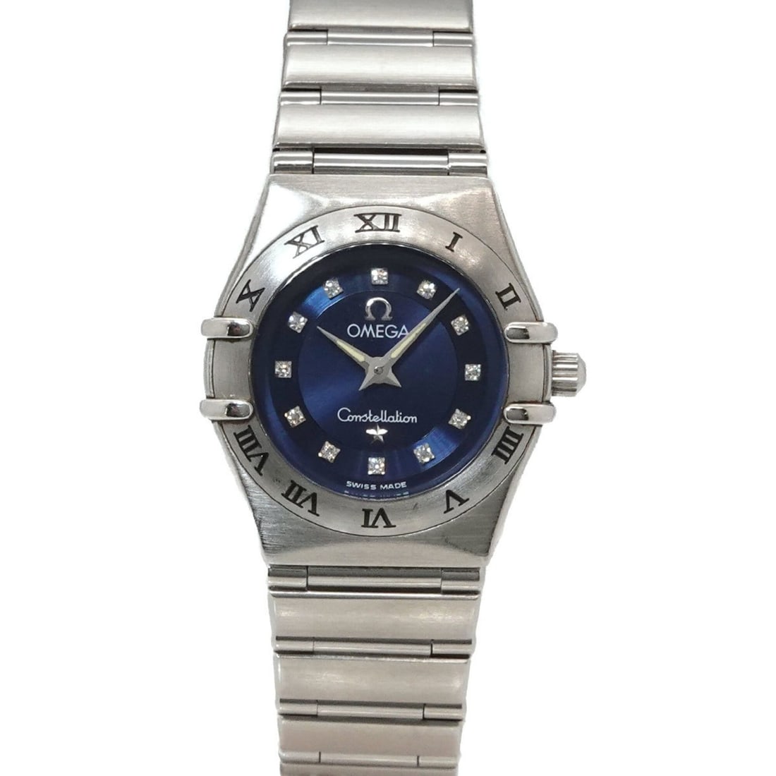 Omega Constellation Mini Cindy Crawford Limited Edition (1997 pieces) 1563 85 Ladies' Watch 12P: --- Catalog ---Category: SizeWrist Size: 14cm / 5.51''Case Diameter: 22mm / 0.87''Category: DesignType: WristwatchGender: WomenColor (Dial): NavyMaterial (Band): Stainless steelMaterial (Case): Stainl