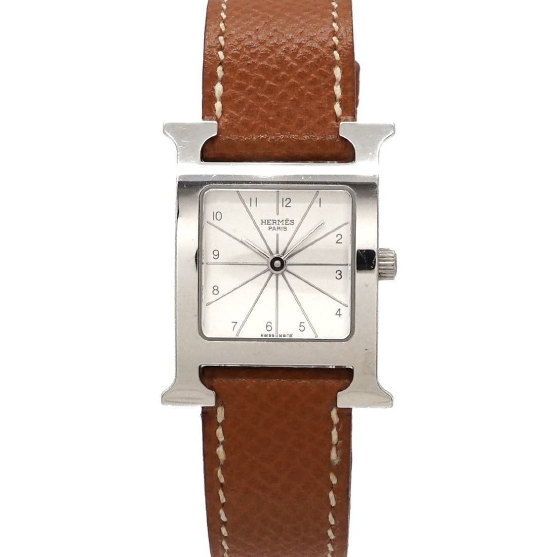 Hermes H-Watch HH1 210 Women's Watch Silver Quartz H (1 of 8)
