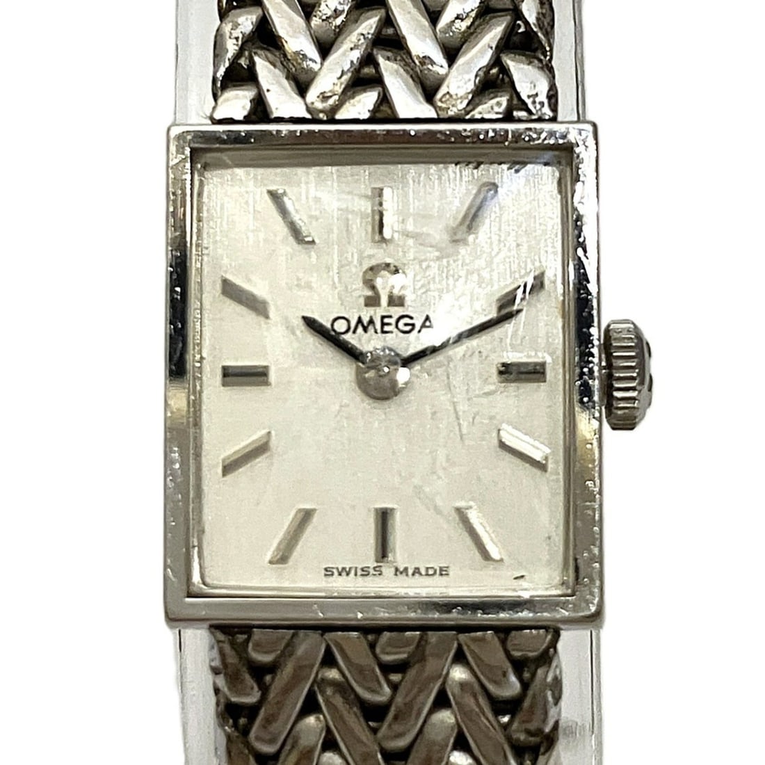 Omega OMEGA wristwatch, total weight 27.4g, GP (gold plated), manual winding, silver dial.: --- Catalog ---Category: SizeWrist Size: 15cm / 5.9''Case Diameter: 14.5mm / 0.57''Category: DesignType: WristwatchGender: WomenColor (Dial): SilverMaterial (Band): Gold platedMaterial (Case): Gold pl