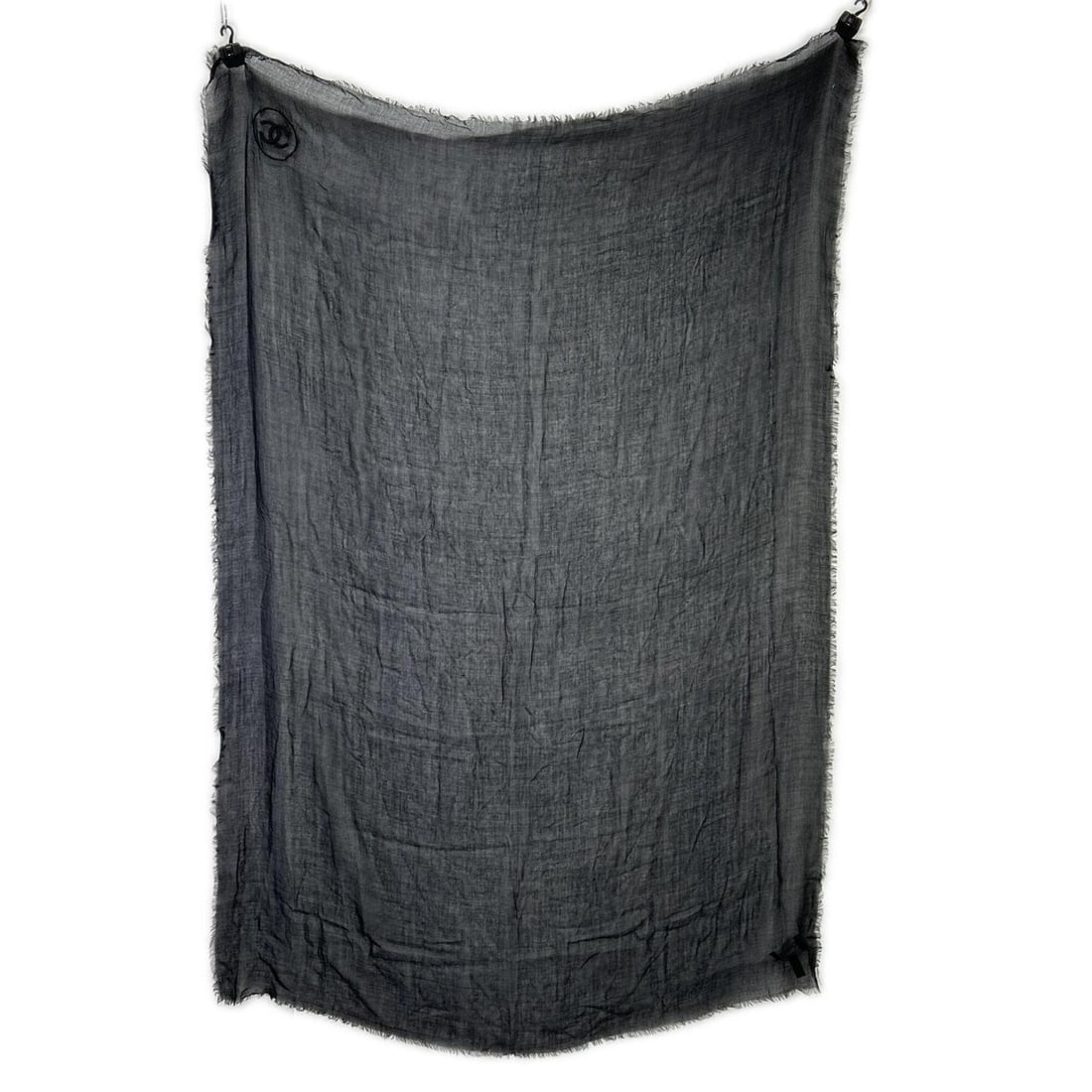 CHANEL 2009 Christmas Coco Mark Embroidered Cashmere Blend Stole/Scarf, Black, Women's: --- Catalog ---Category: SizeSize (LxW): 1.4m x 97cm / 55.11'' x 38.18''Category: DesignType: StoleColor: BlackGender: WomenCategory: GeneralBrand: Chanel--- Item List ---Section: ConditionRanking: Ra