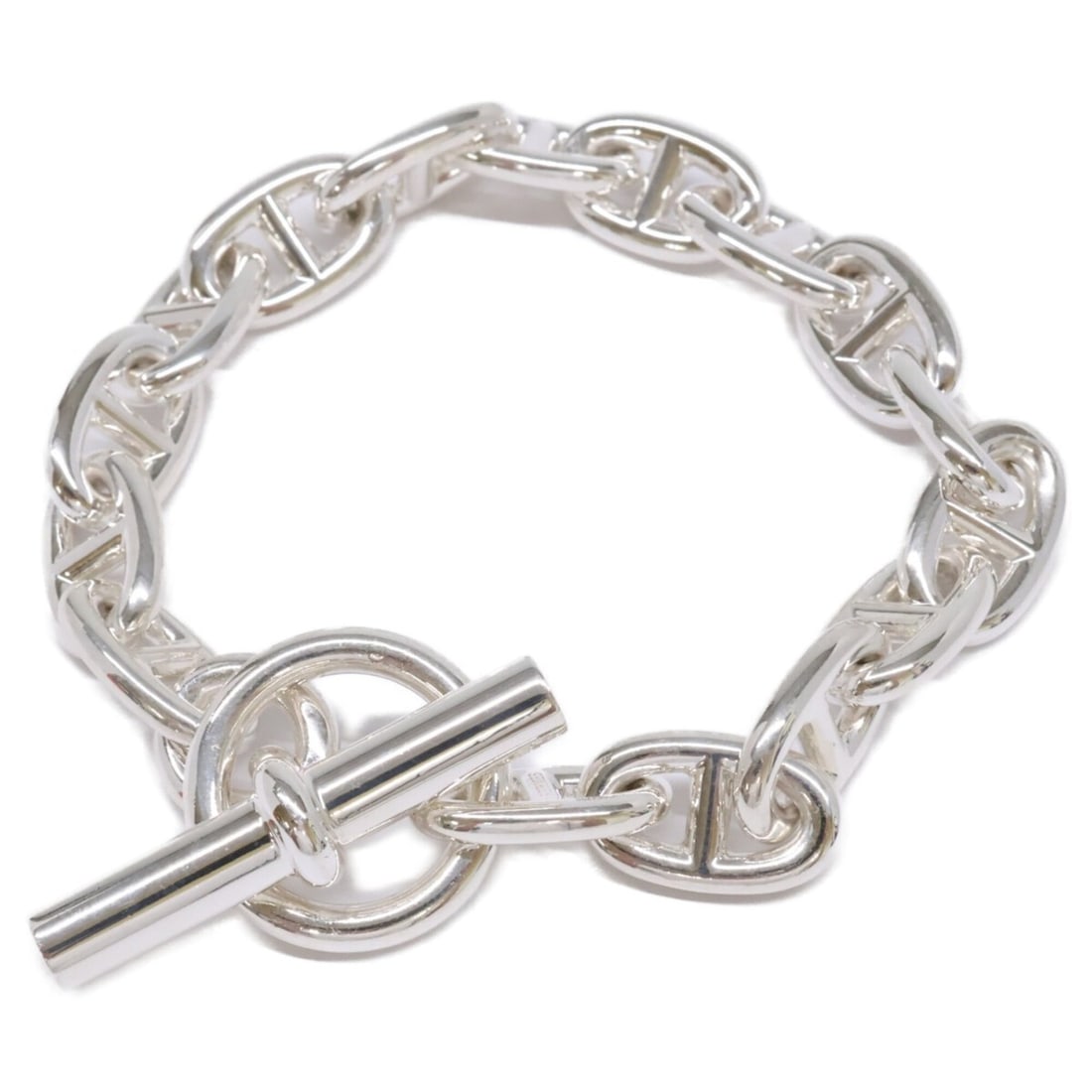 HERMES (Hermes) Refurbished Ag925 Chaine d'Ancre MM 16-link Chain Bracelet, Silver, Women's: --- Catalog ---Category: SizeLength: 21cm / 8.26''Category: DesignType: Charm braceletColor: SilverGender: WomenMaterial: Silver 925Category: GeneralBrand: Hermes--- Item List ---Section: ConditionRan