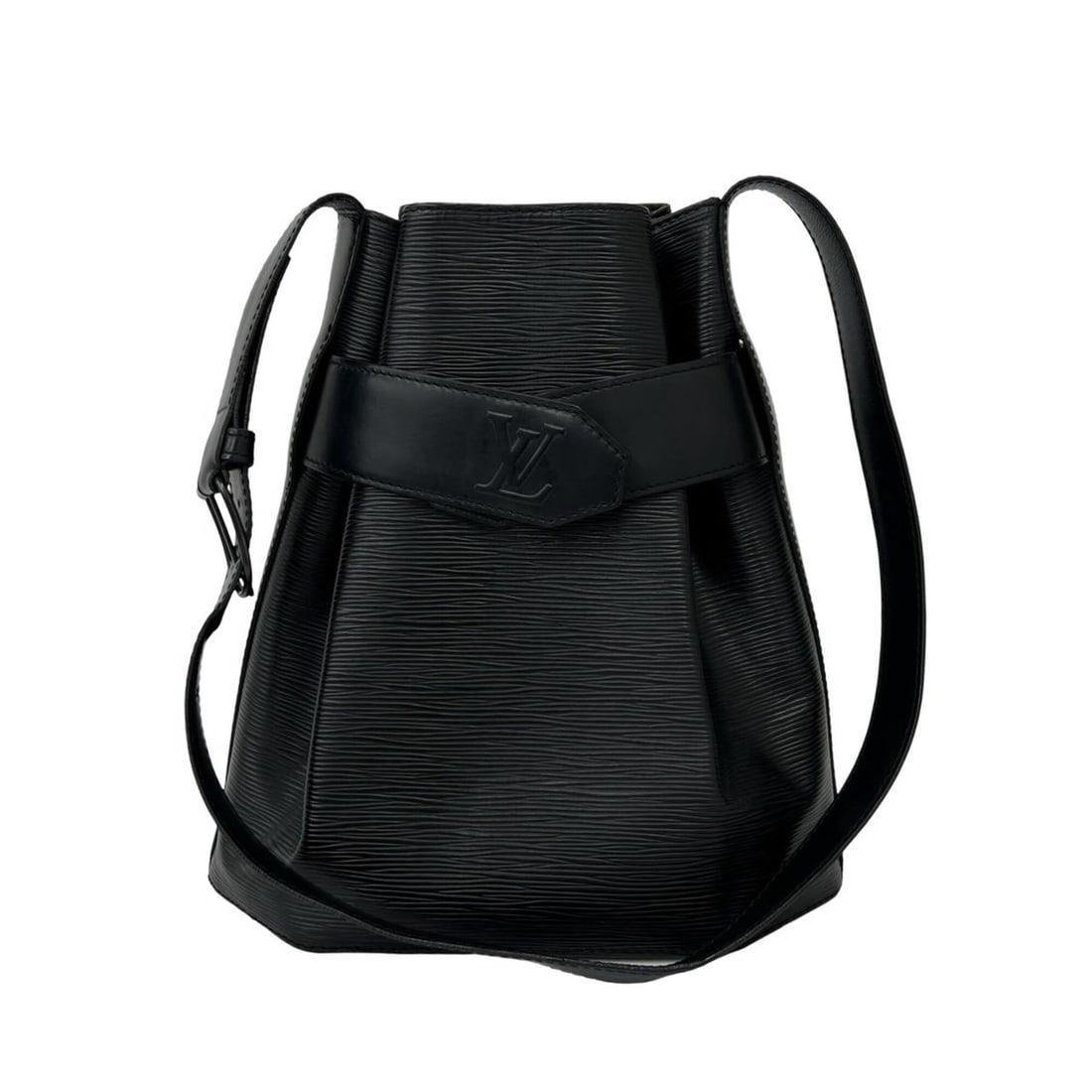 LOUIS VUITTON Vintage Sac Depaule Epi Leather Shoulder Bag (Semi-Shoulder Bag) Noir 19509 (1 of 9)