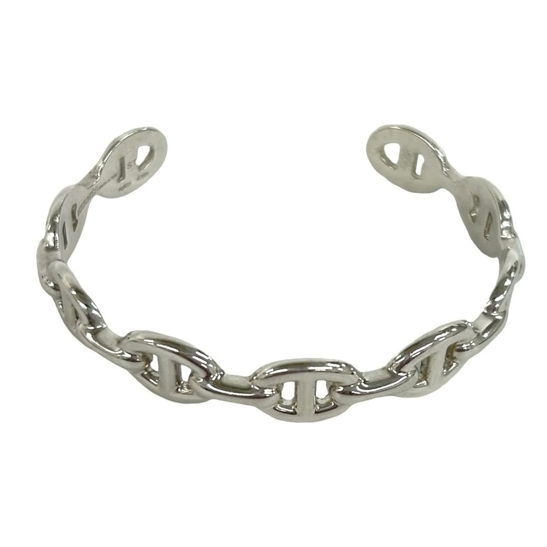 HERMES Chaine d'Ancre Enchainée Bangle, Sterling Silver 925, Accessory, Item No. 25103: --- Catalog ---Category: SizeLength: 18cm / 7.08''Category: DesignType: BangleColor: SilverGender: WomenMaterial: Silver 925Category: GeneralBrand: Hermes--- Item List ---Section: ConditionRanking: Ra