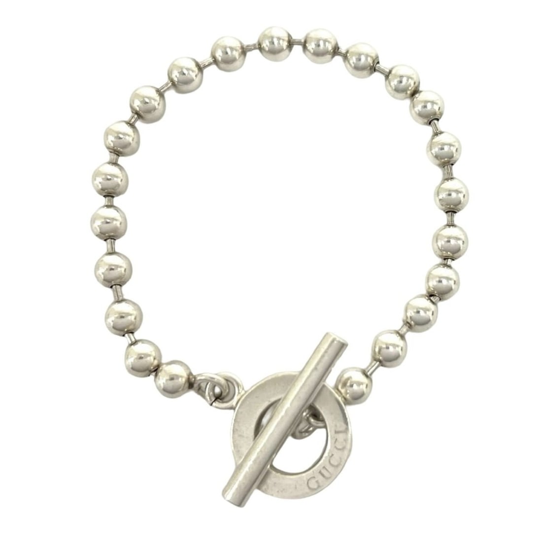 GUCCI Ball Chain Bracelet, Sterling Silver 925, Accessory, Item Number 22031: --- Catalog ---Category: SizeLength: 15.8cm / 6.22''Category: DesignType: Charm braceletColor: SilverGender: WomenMaterial: Silver 925Category: GeneralBrand: Gucci--- Item List ---Section: ConditionRa