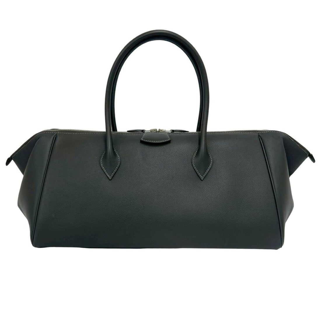 HERMES Paris Bombay 40, Veau Epsom Leather, Genuine Leather Handbag, Mini Boston Bag, Graphite,: --- Catalog ---Category: SizeSize (HxWxD): 14.5cm x 40.5cm x 14cm / 5.7'' x 15.94'' x 5.51''Category: DesignType: Boston bag, HandbagColor: GrayGender: WomenMaterial: Epsom leather Category: GeneralBr