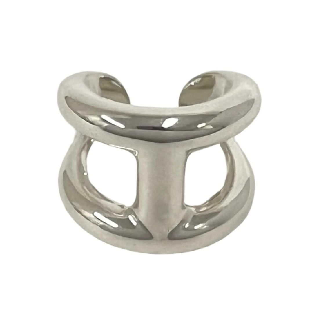 HERMES Osmos GM Sterling Silver 925 Ring, Accessory, Jewelry, Women's, Men's, Silver, Item No. 17799 (1 of 10)