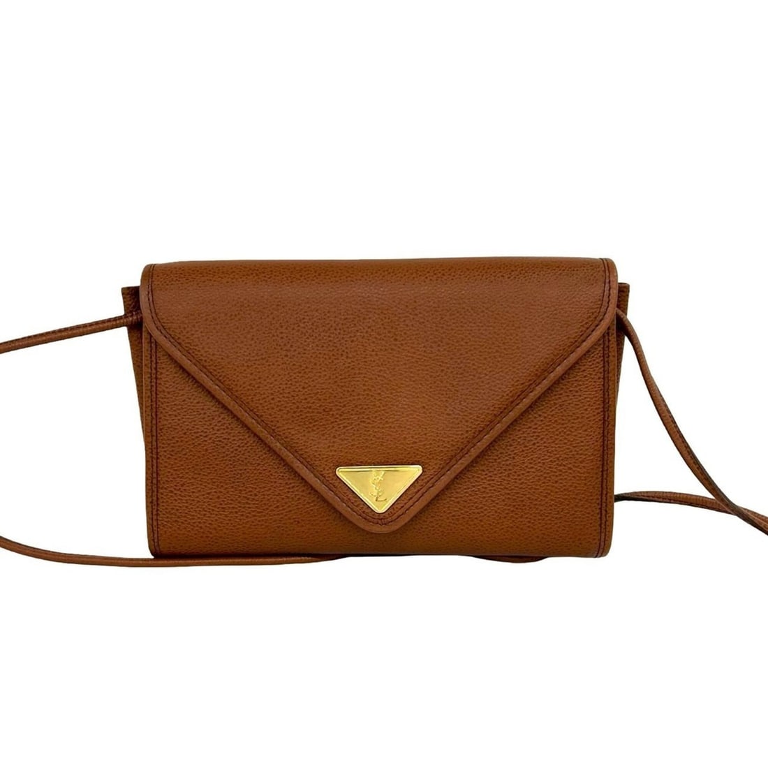 YVES SAINT LAURENT Vintage YSL Logo Hardware Leather Shoulder Bag/Sacoche Brown 33464: --- Catalog ---Category: SizeSize (HxWxD): 14cm x 22cm x 3.5cm / 5.51'' x 8.66'' x 1.37''Category: DesignType: Shoulder bagColor: BrownGender: WomenMaterial: Leather Category: GeneralBrand: Yves Saint