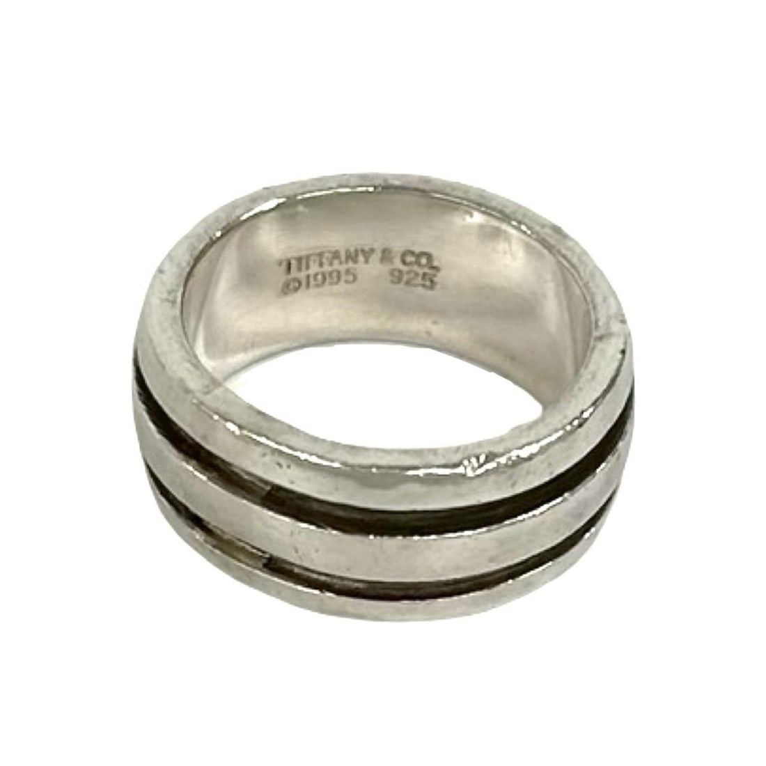 TIFFANY&Co. Tiffany Grooved Double Line Ring, Sterling Silver 925, Accessory, Silver, 38852: --- Catalog ---Category: SizeJP Size: 14US Size: 7Category: DesignType: Band ringColor: SilverGender: WomenMaterial: Silver 925Category: GeneralBrand: Tiffany--- Item List ---Section: ConditionRanking