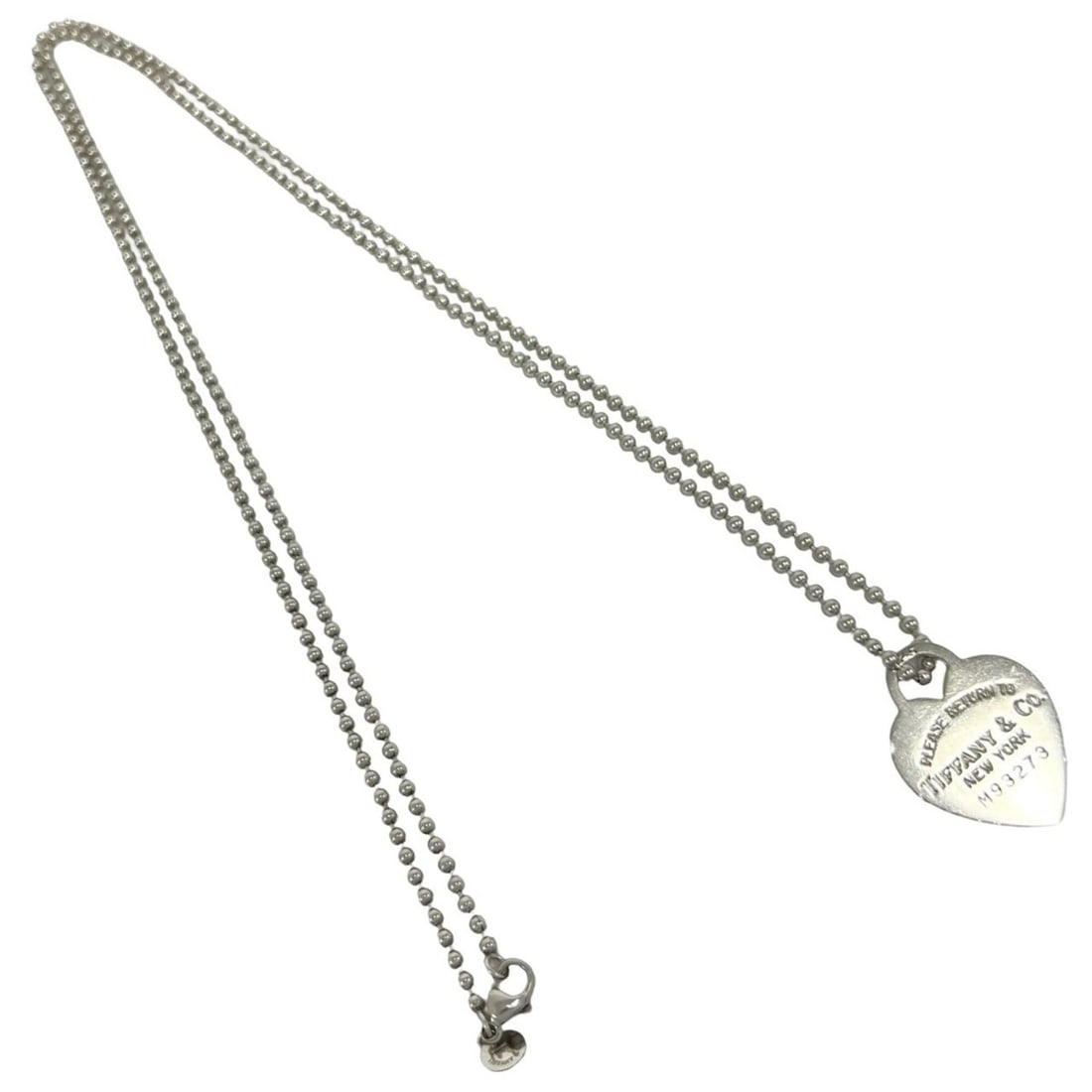 TIFFANY&Co. Tiffany Return to Heart Tag Necklace, Sterling Silver 925, Accessory, 19401 (1 of 6)
