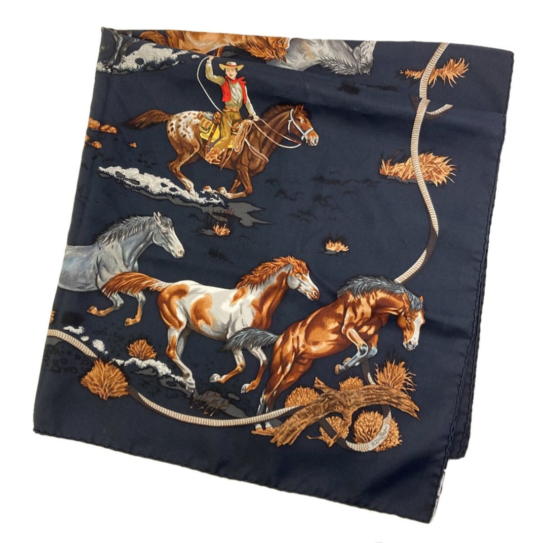 Hermes Carre 90 Les Mustangs Wild Horse Scarf, Silk, Women's: --- Catalog ---Category: SizeSize (LxW): 88cm x 89cm / 34.64'' x 35.03''Category: DesignType: ScarfColor: BlackGender: WomenMaterial: Silk Category: GeneralBrand: Hermes--- Item List ---Section: Condi