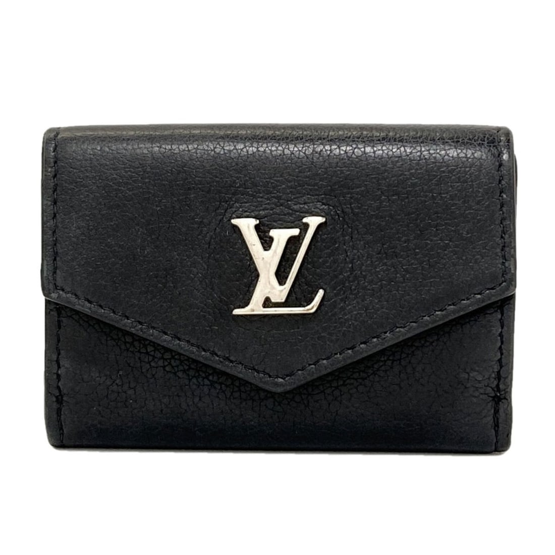 Louis Vuitton M63921 Portefeuille Lockmini Tri-fold Wallet, Taurillon Leather, Women's LOUIS VUITTON: --- Catalog ---Category: SizeSize (HxWxD): 7cm x 10cm x 2.5cm / 2.75'' x 3.93'' x 0.98''Category: DesignType: Wallet (tri-fold)Color: BlackGender: WomenMaterial: Leather Leather/Fur Type: Taurillon le