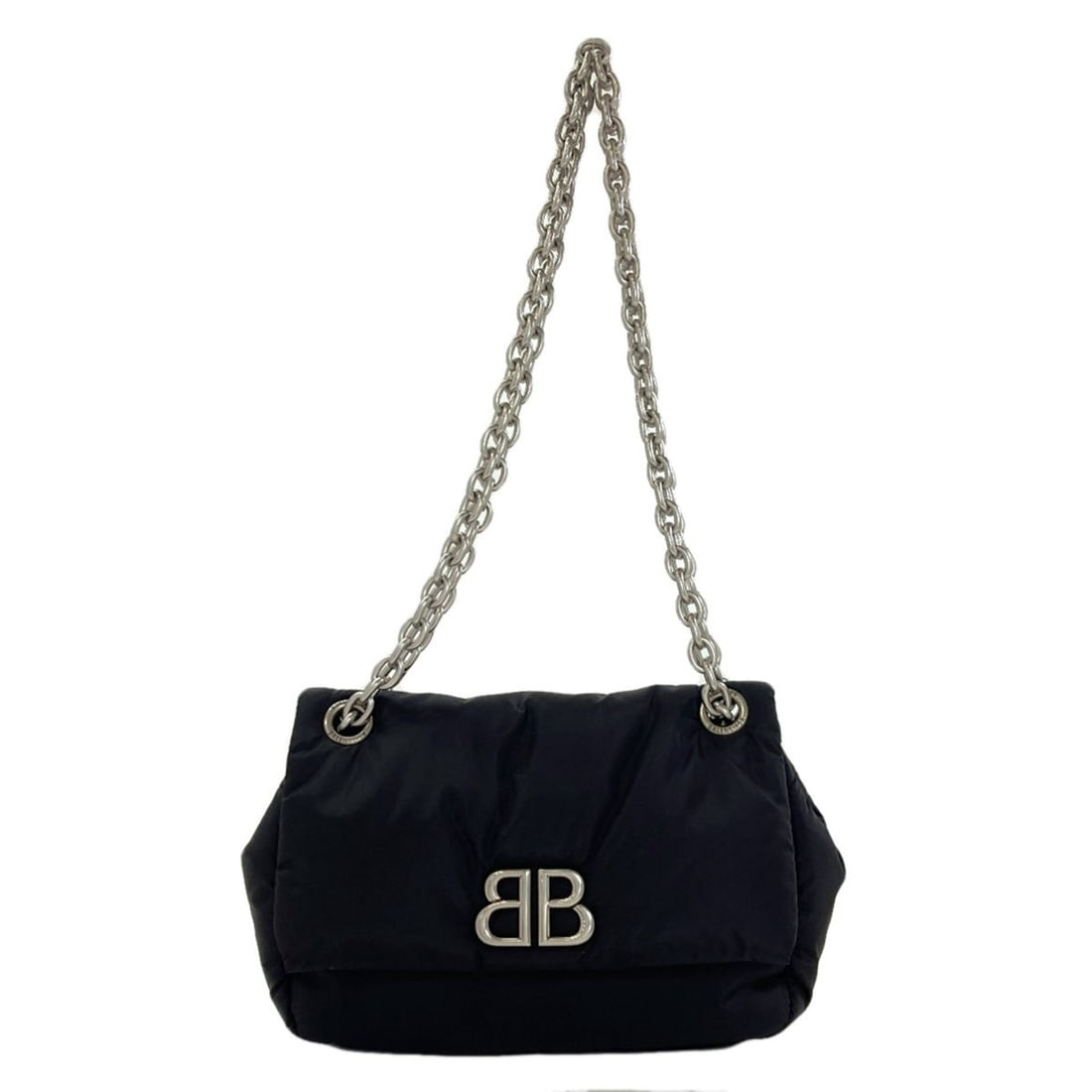 Balenciaga 792977 Monaco Mini Chain Shoulder Bag, Nylon, Women's BALENCIAGA: --- Catalog ---Category: SizeSize (HxWxD): 17cm x 22cm x 7.5cm / 6.69'' x 8.66'' x 2.95''Strap Length: 112cm / 44.09''Handle Length: 61cm / 24.01''Category: DesignType: Shoulder bagColor: