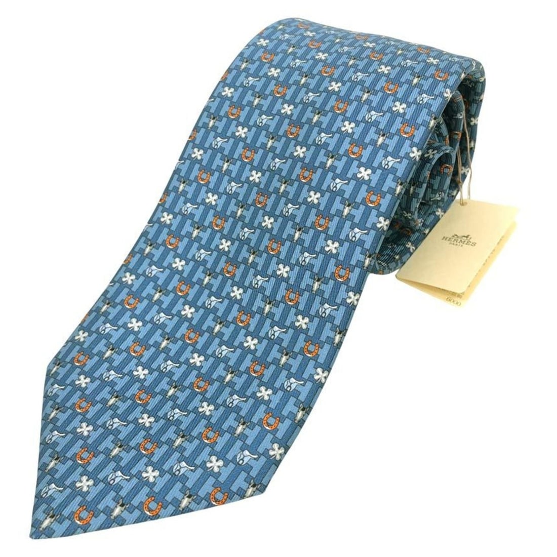 Hermes HERMES Tie CRAVATE TW TIE 7 DOUB LUCK 006292T 06 H Horse Saddle Clover Horseshoe Blue BLEU: --- Catalog ---Category: SizeWidth: 7cm / 2.75''Category: DesignType: CravatColor: BlueGender: MenMaterial: Silk 100%Category: GeneralBrand: HermesCountry of Origin: France--- Item List ---Section: Co