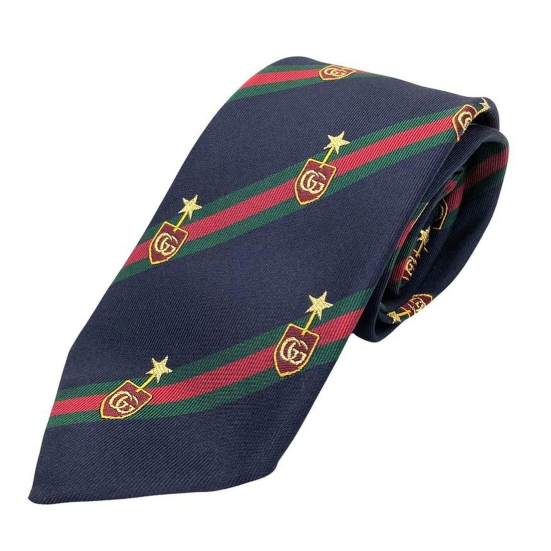 GUCCI Gucci Tie, Striped Silk, Navy, Men's: --- Catalog ---Category: SizeWidth: 8cm / 3.14''Total Length: 148cm / 58.26''Category: DesignType: CravatColor: NavyGender: MenMaterial: Silk 100%Category: GeneralBrand: GucciCountry of Origin: