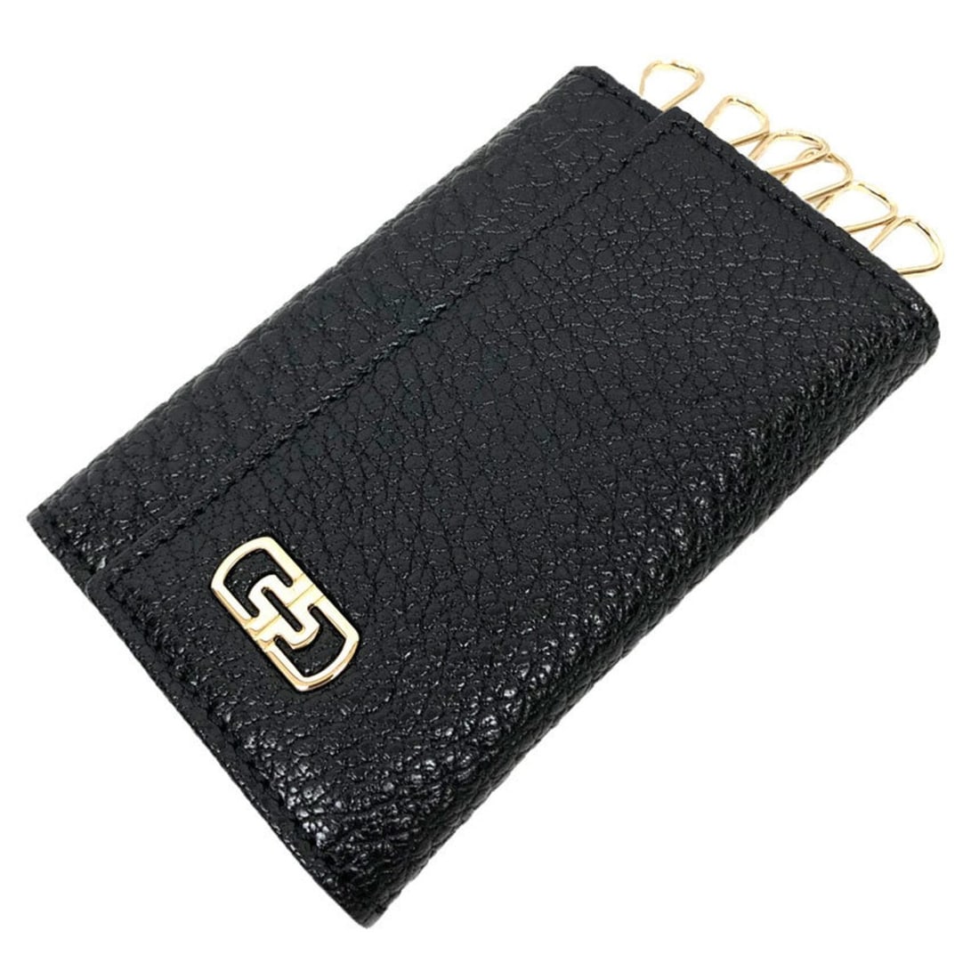 BVLGARI Parentesi Key Case, Leather, Goatskin, Black, Men's: --- Catalog ---Category: DesignType: KeycaseColor: BlackGender: MenMaterial: Leather Leather/Fur Type: GoatskinCategory: GeneralBrand: BvlgariCountry of Origin: ItalyCategory: Physical PropertiesSize