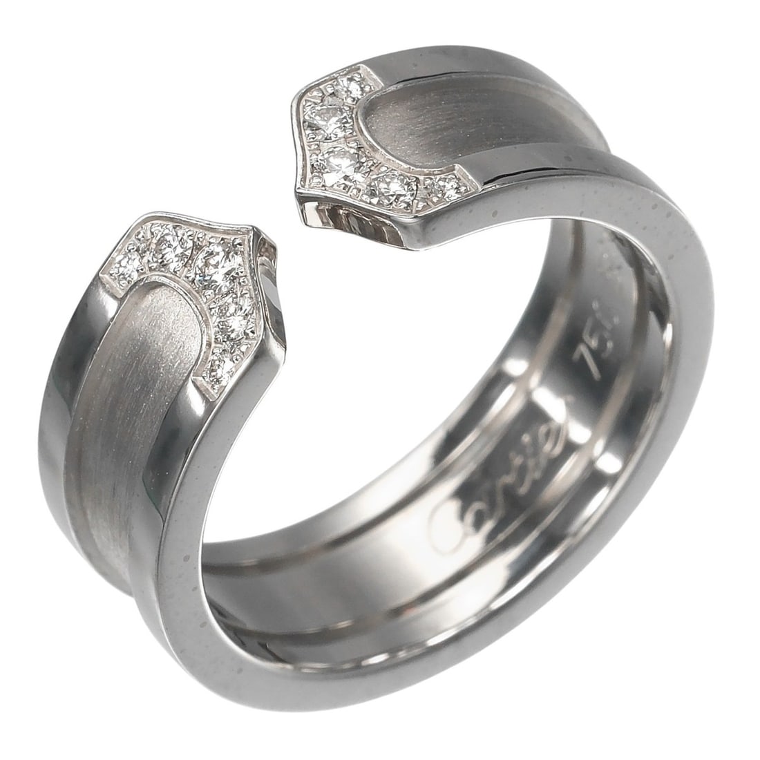 Cartier Ring 2C, Size 10, Approx. 7.35g, 18KWG White Gold, Diamond Ring, CARTIER (1 of 11)