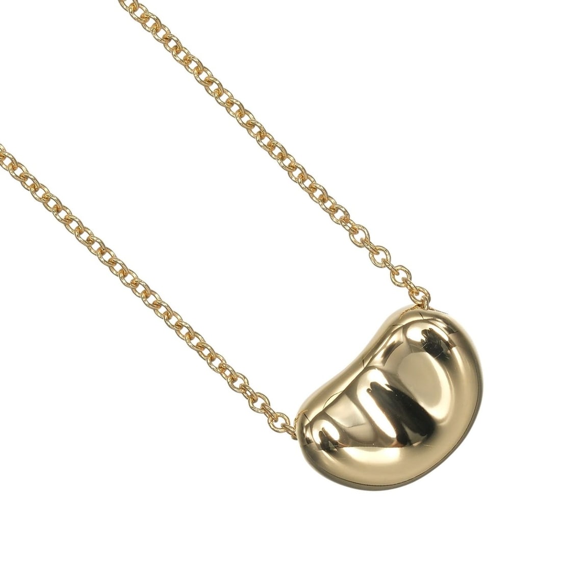 Tiffany Bean Necklace, 18K Yellow Gold, approx. 4.12g, TIFFANY & Co.: --- Catalog ---Category: SizePendant Size: 7.4mm x 10.8mm / 0.29'' x 0.42''Neck Circumference: 40 cm / 15.74''Category: DesignGender: WomenMaterial: Yellow gold (18K)Necklace Type: NecklaceCategory: G