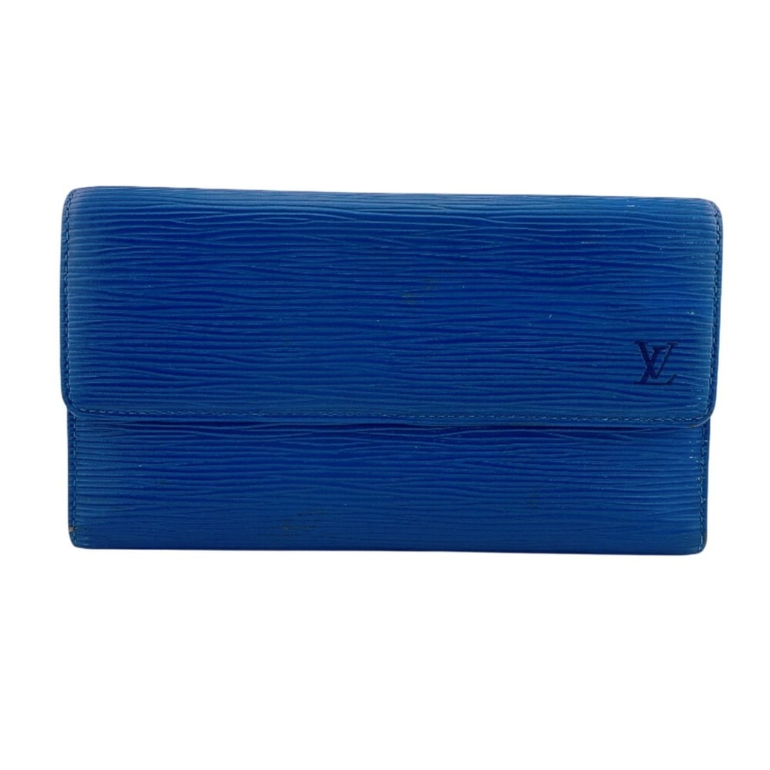 LOUIS VUITTON Portefeuille International Tri-fold Epi Leather Long Wallet, Blue: --- Catalog ---Category: SizeSize (HxWxD): 10.5cm x 19cm / 4.13'' x 7.48''Category: DesignType: Long wallet (bi-fold)Color: BlueGender: MenMaterial: Epi leather Category: GeneralLine: EpiBrand: Louis 