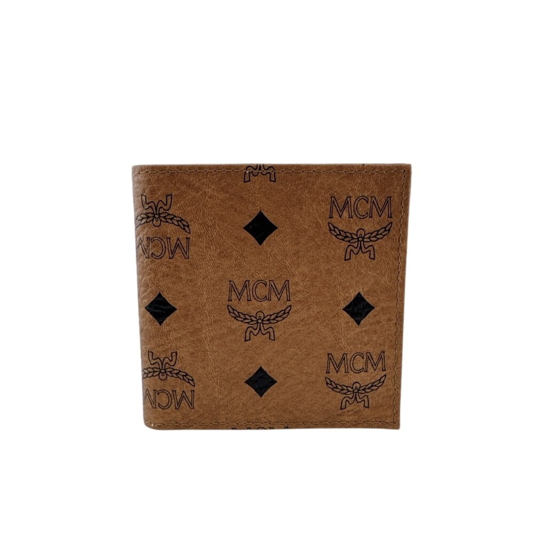 MCM (MCM) All-over print logo Visetos bi-fold wallet, brown: --- Catalog ---Category: SizeSize (HxWxD): 10.5cm x 10.5cm / 4.13'' x 4.13''Category: DesignType: Wallet (bi-fold)Color: BrownGender: UnisexSeason: VintageMaterial: Leather , Coated canvas Category: G