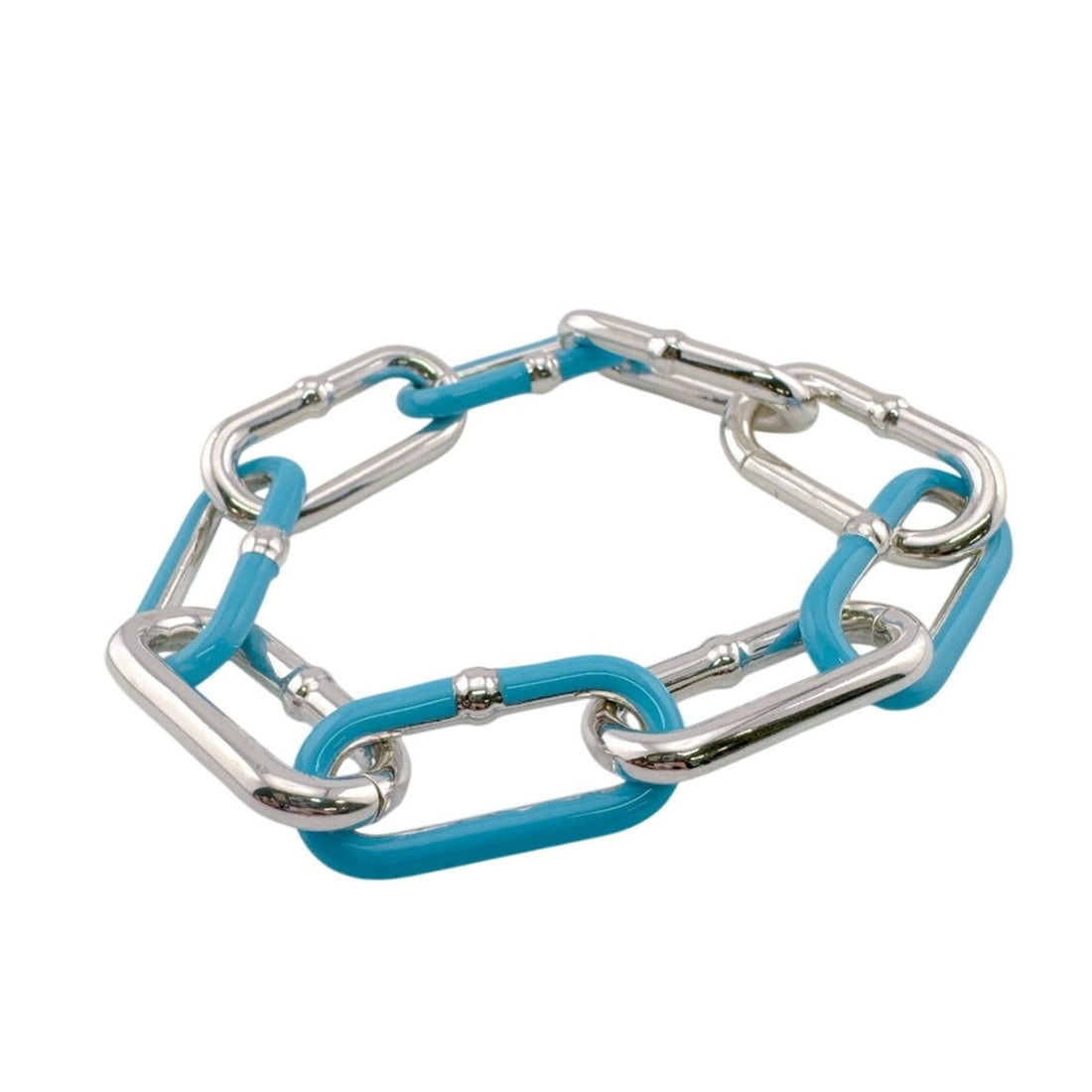 BOTTEGA VENETA 925 64.0g Bracelet, Silver: --- Catalog ---Category: SizeSize: MLength: 20cm / 7.87''Weight: 64g / 2.25oz.Category: DesignType: Charm braceletColor: BlueMetal: SilverGender: MenMetal Purity: Silver925Category: GeneralBrand: Bott
